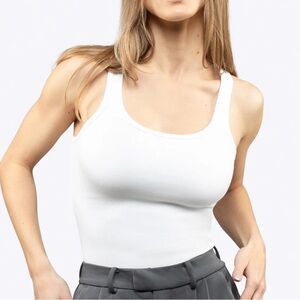 Cuts Essential Rib Tank‎ Medium White New With Tags